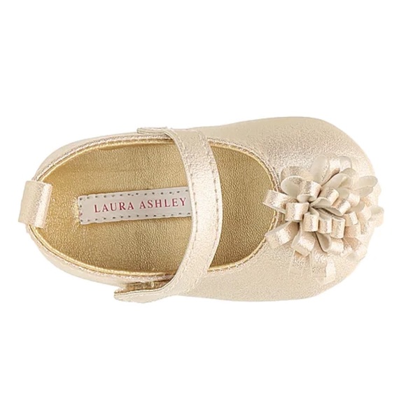 Laura Ashley Gold Metallic Mary Jane Flat - Picture 2 of 7
